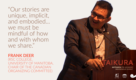 src_rsc's tweet image. Frank Deer (Chair of the Canadian Organizing Committee, @umanitoba), alongside colleagues from @Science_Academy and @RoyalSocietyNZ, shared aspirations, accountabilities and actions going forward from #Taikura.