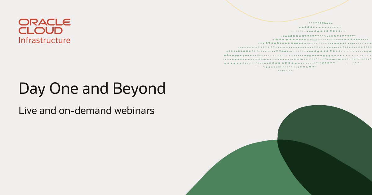 OracleAnalytics's tweet image. Led by experienced trainers, the Day One and Beyond webinars provide valuable insights into how to optimize your cloud deployment and drive better business outcomes. Register for upcoming sessions or watch recordings: social.ora.cl/60147WEO2