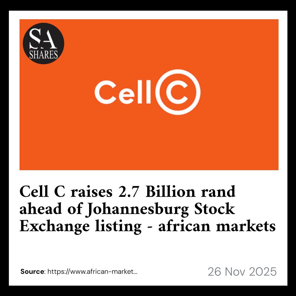 SA_Shares's tweet image. #CellC #JSEListing #SouthAfricaFinance

Learn more how you can profit from trading breaking news - sashares.co.za