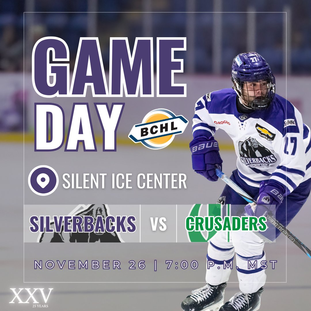 SASilverbacks's tweet image. GAMEDAY! 🦍

The Silverbacks play a weekday game on the road looking for revenge against the Sherwood Park Crusaders!

Game time is at 7:00 p.m. MST and can be found on Flo Hockey.