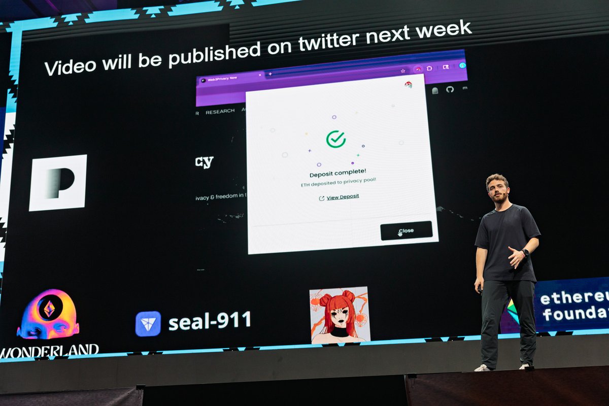 0xprivacypools's tweet image. 1 off-site, 3 panels, 7 talks, Kohaku unveiled, and many important conversations big and small

thank you to everyone who visited our booth, went to a panel or talk, and shared your love for ethereum + privacy

@EFDevcon was special, thank you 🇦🇷