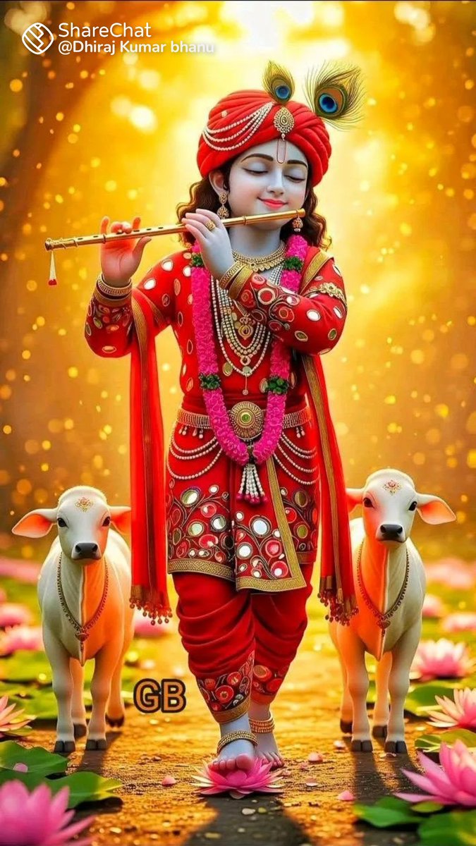 Mithles75627591's tweet image. श्री कृष्ण जी का मनमोहक चित्र साथ में दो गौ माता के बच्चे एकबार तो बोलना पड़ेगा 
जय श्री कृष्णा राधे राधे 🙏