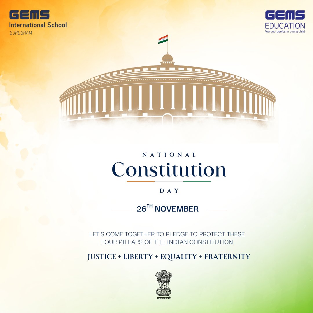 Teaching young minds the values 
that shape our nation — Happy Constitution Day!
.
.
#ConstitutionDay
#SamvidhanDiwas
#IndianConstitution
#NationFirst
#ProudIndian
#gemseducation 
#gemsinternationalschoolgurgaon