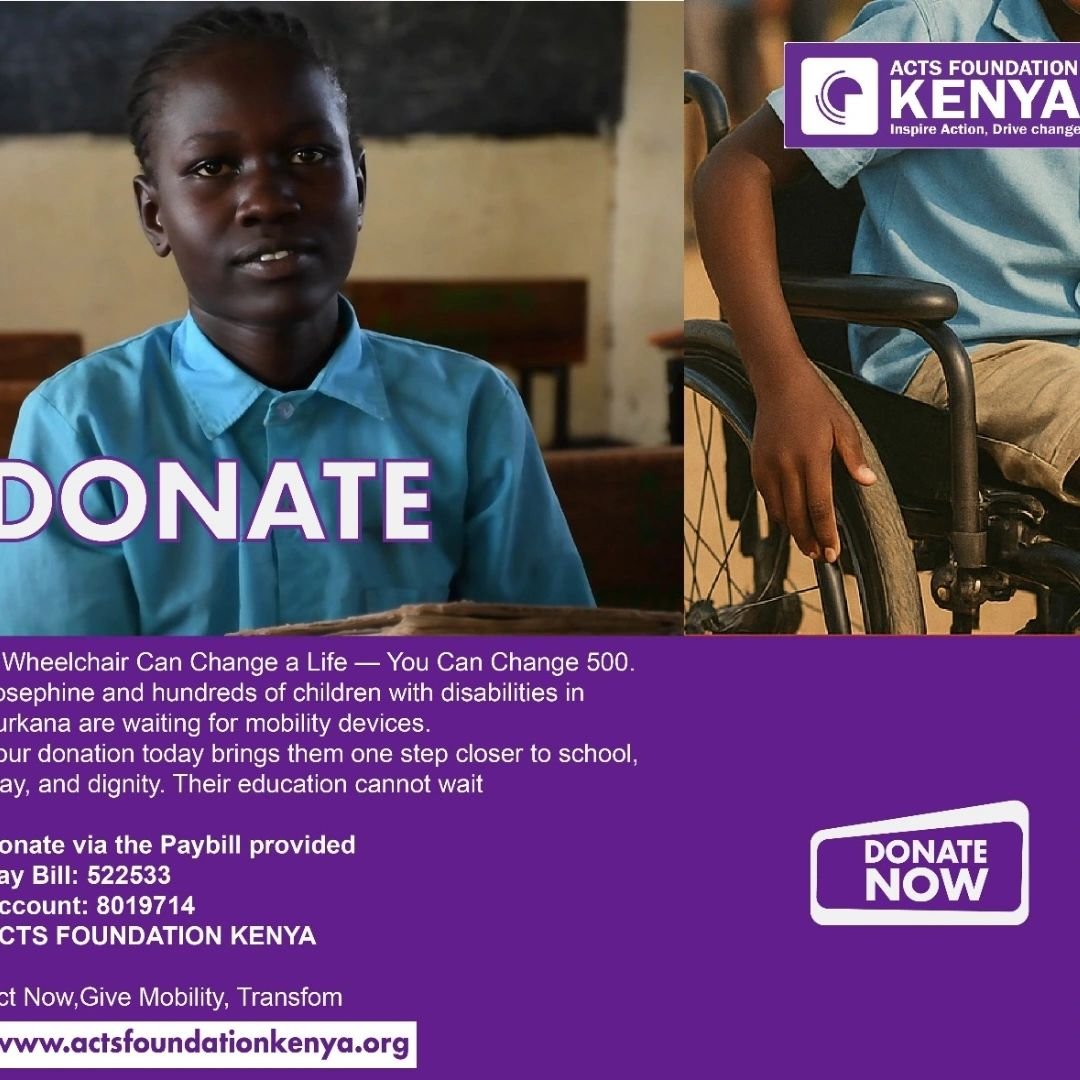 Every day, Josphine crawls 10 kilometers just to get to school. Under scorching sun, thorns, and harsh weather driven by her dream of becoming a doctor.
No child should have to endure such hardship to access education.You can change her life provide mobility device