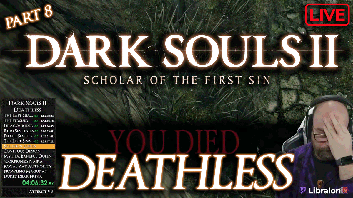 libralonix's tweet image. Time to humpday our way through more Dark Souls 2 Perma-Deathless!!

💀NOW LIVE💀

twitch.tv/libralonix