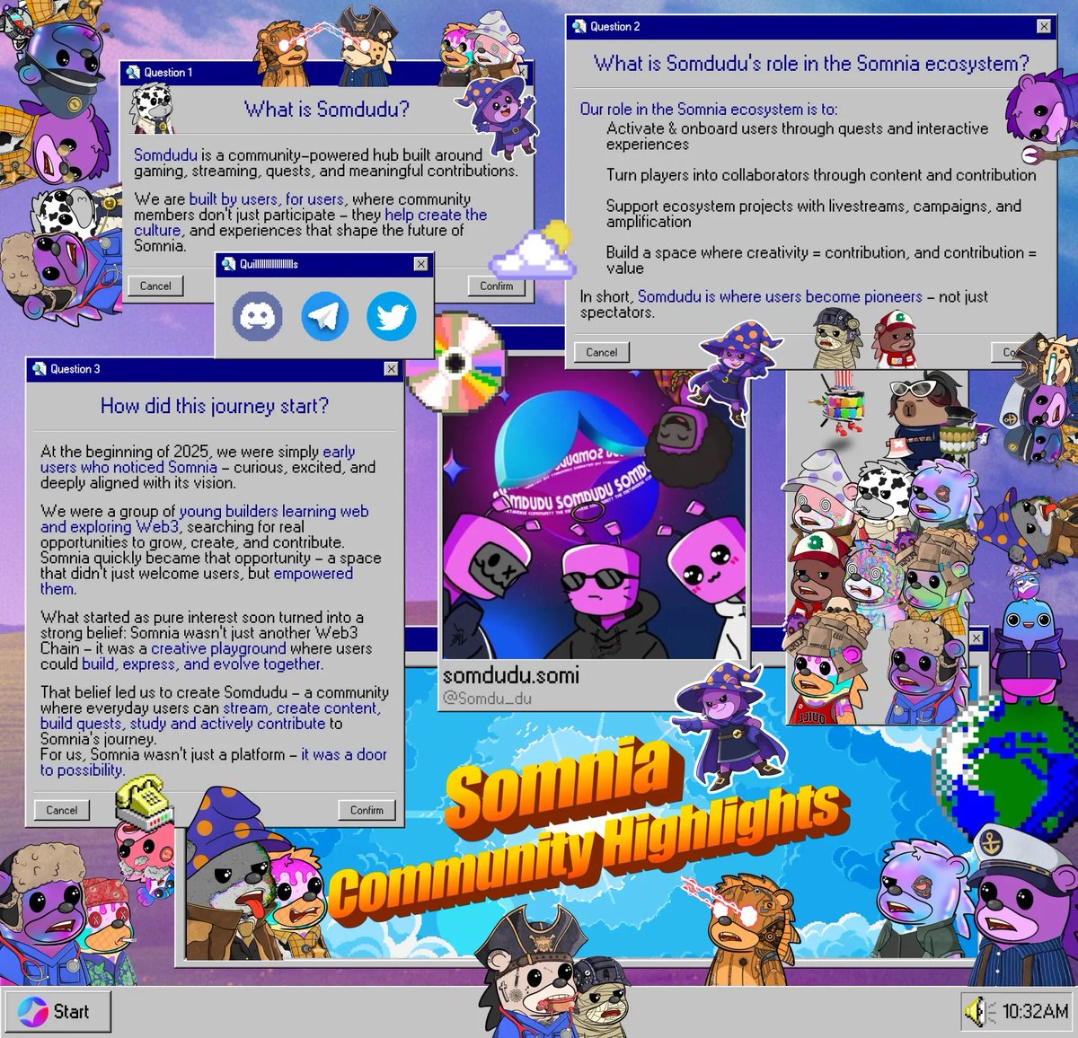 SomniaEco's tweet photo. Meet @Somdu_du, a community-powered hub that’s been helping shape Somnia and its future.
Curious to know more about them? Here’s the full Community Highlight 👇🏻 https://t.co/Qzv8DljcG9