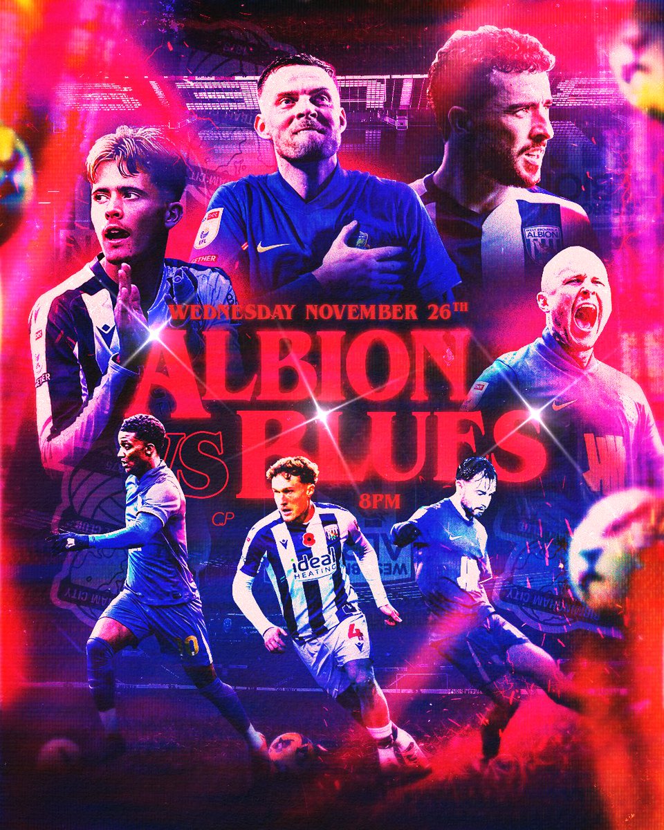 Matchday #StrangerThings5 special <a href="/WBA/">West Bromwich Albion</a> <a href="/BCFC/">Birmingham City FC</a> #matchday #westbromvblues #sportsgraphics