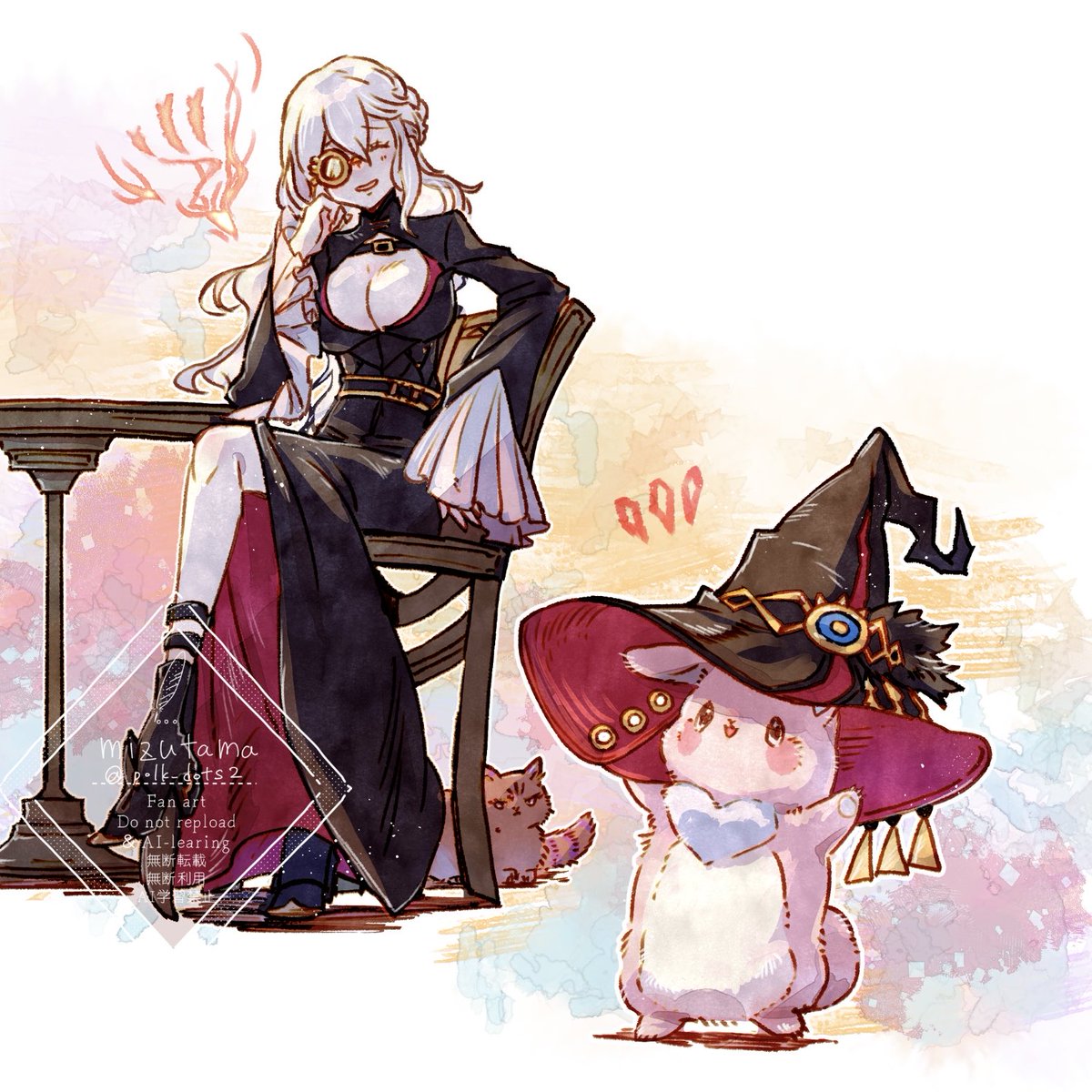 polk_dots2's tweet image. ディアベルスターお帽子ラビィかわいすぎたので描きました🐰💕