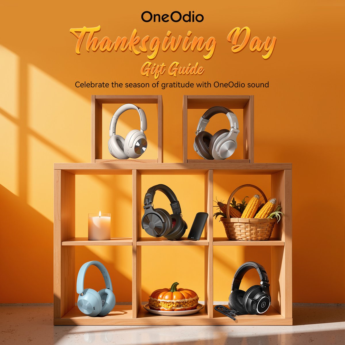 🧡Thanksgiving Gift Guide — OneOdio Edition
Give thanks with the gift of great sound.

Lightweight ANC, studio-level clarity, and up to 50% OFF — now live on our official site and Amazon.
The perfect time to elevate your gifting. 🔥
-
-
-
#Thanksgiving #OneOdio