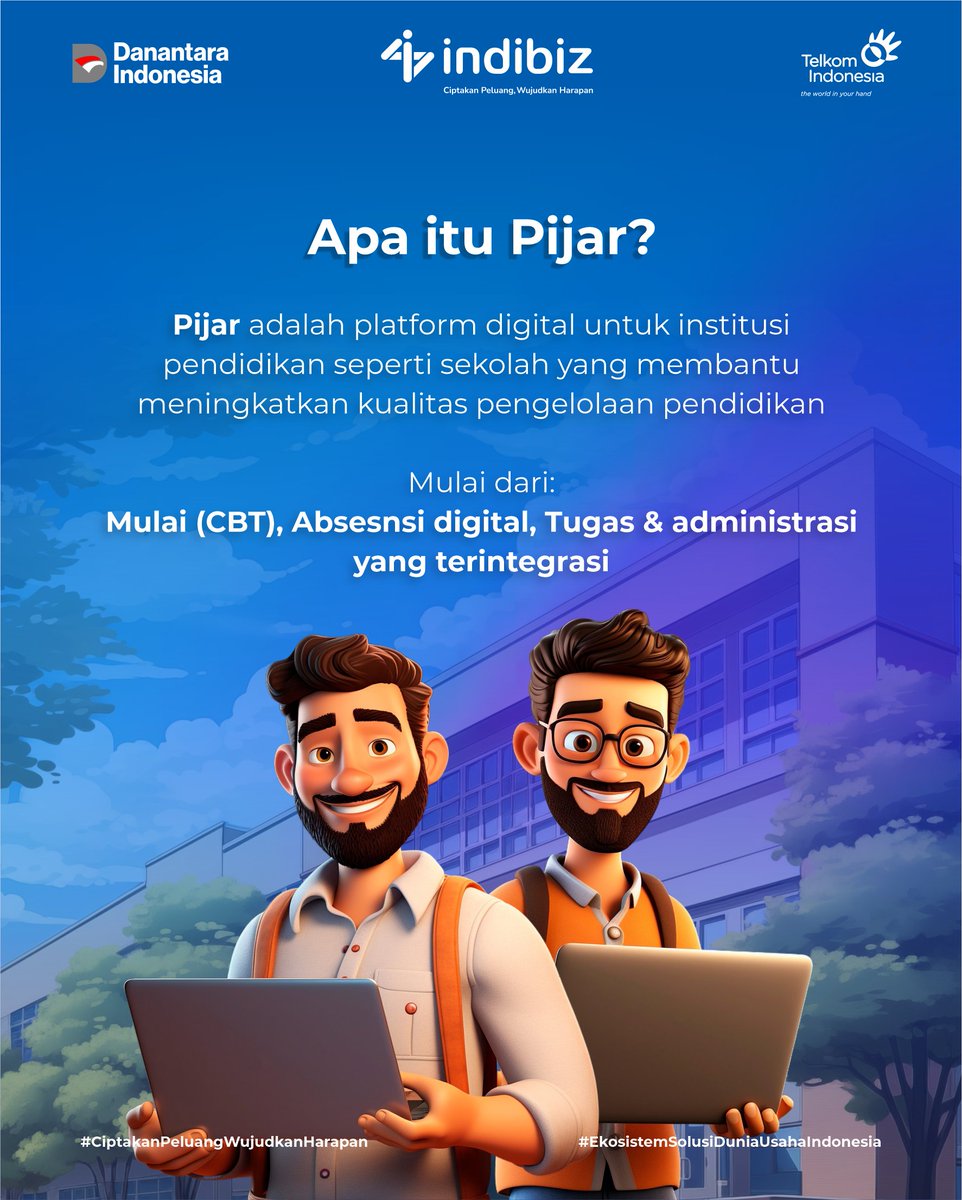 Indibiz_jtdiy's tweet image. Ujian kini tak lagi ribet! Lewat platform CBT Pijar, Telkom Indonesia telah bantu lebih dari 680+ sekolah &amp;amp; 408.000 siswa sukses laksanakan ujian semester di 29 provinsi.

Bersama Telkom Indonesia, kita hadirkan pendidikan yang lebih modern, inklusif, dan efisien.

#Indibizjtd