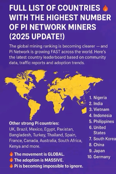 Crypotcoinpi's tweet image. EXPLODE 
List of countries with the highest number of Pi Network miners (2025 update!) 🔥
#PCT  #PiNetwork #picoin