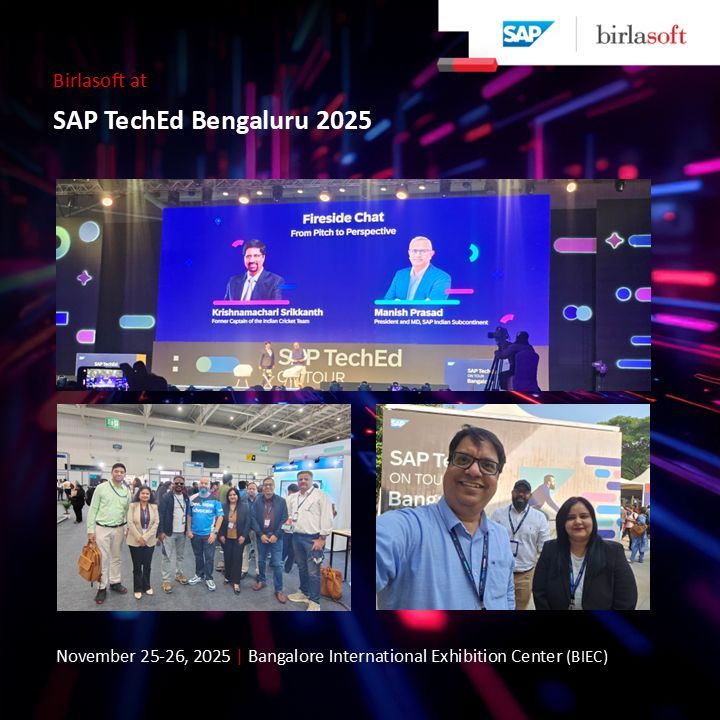 birlasoft's tweet image. Wrapping up an incredible two days at #SAPTechEd Bengaluru 2025!

Day 2 featured hands-on workshops on SAP Build, ABAP Cloud, and Datasphere, providing our teams with the opportunity to delve deeper into AI-driven automation, data fabric, and clean-core extensibility.

Birlasoft…