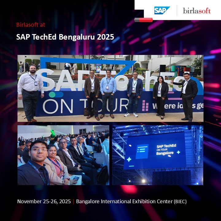 birlasoft's tweet image. Wrapping up an incredible two days at #SAPTechEd Bengaluru 2025!

Day 2 featured hands-on workshops on SAP Build, ABAP Cloud, and Datasphere, providing our teams with the opportunity to delve deeper into AI-driven automation, data fabric, and clean-core extensibility.

Birlasoft…