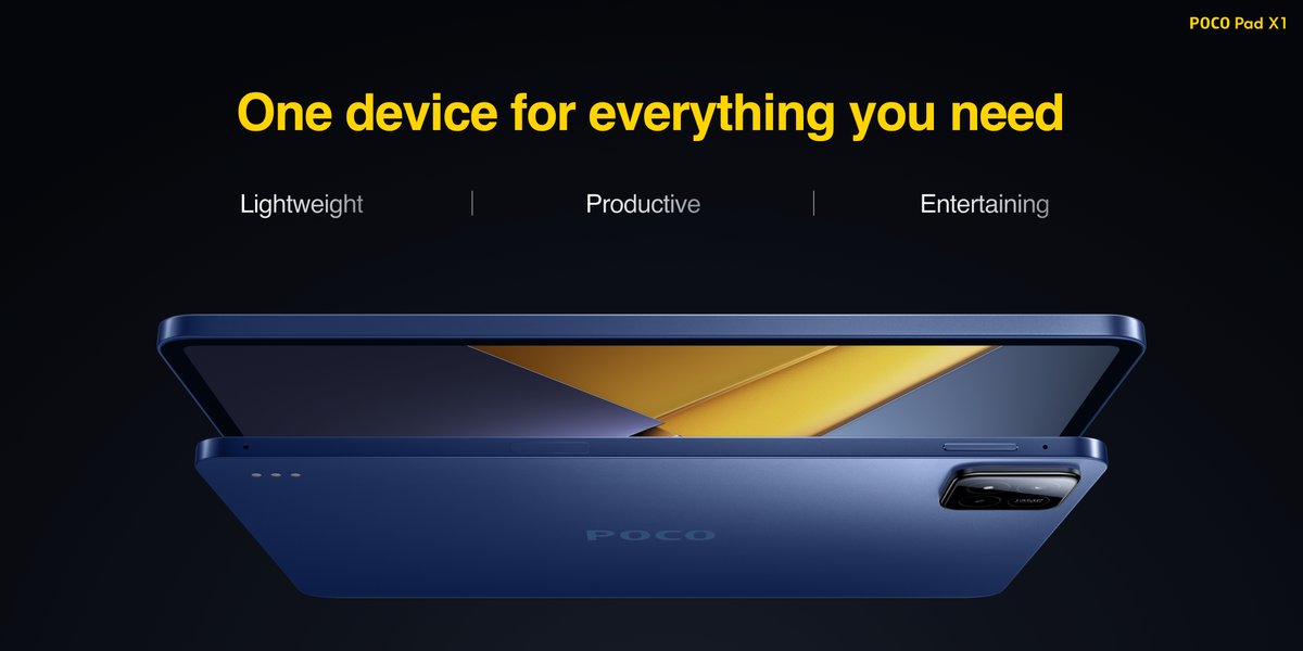POCOGlobal's tweet image. #POCOPadX1 seamlessly blends all your portability, productivity and entertainment needs.
Into one, everything you expect from a pad.