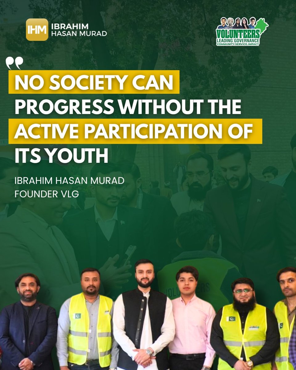 No society can progress without the active participation of its youth!

#volunteersleadinggovernance #vlg #ibrahimhasanmurad #joinnow