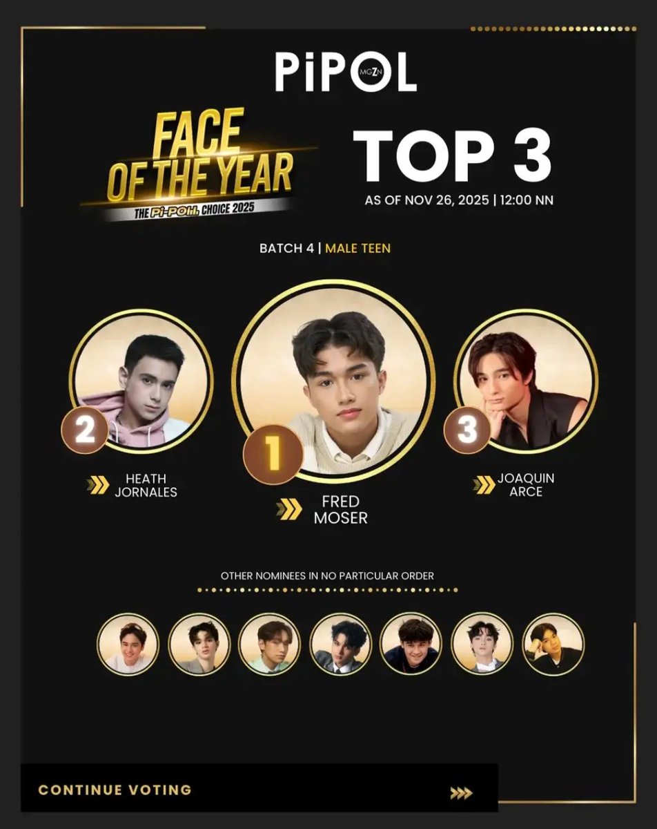 MelissaB32687's tweet image. Please support Heath Michael Jornales sa VP CHOICE AWARD... Nominated sya sa PiPOL Face of the Year Male Teens🙏❤️ open voting until December 2025 po❤️🙏 Nasa TOP 2 na po Heath,gawin po natin syang TOP 1🙏🙏🙏❤️❤️

CAPEATH WITH JACKnJILL
BBS HEATH
#BBSHEATH