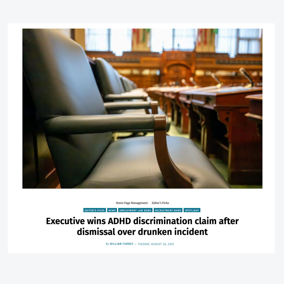 RecruitSoSimple's tweet image. Executive wins ADHD discrimination claim after dismissal over drunken incident - rss.cm/hemo9d