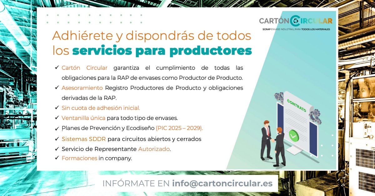 Carton_Circular's tweet image. 🌍 “El reto es armonizar las obligaciones de la normativa con la operativa real de las empresas”. 

En #CartónCircular ayudamos a hacerlo posible, con procedimientos claros y adaptados a cada sector.

#SCRAP #RAP #EconomíaCircular #GestiónDeEnvases