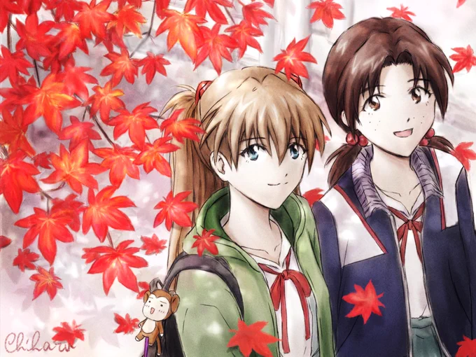 紅葉の季節なので 2022年 / 壱日壱絵ヴァ87 #Evangelion