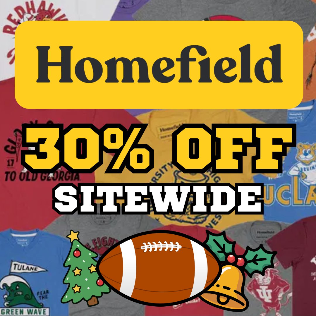 CfbSelect's tweet image. It’s the most wonderful time of the year - 30% off SITEWIDE on Homefield Apparel! 

Shop the sale here and show us your favorite Homefield merch in the replies for a shout out 👇
homefieldapparel.com/?rfsn=7583660.…
