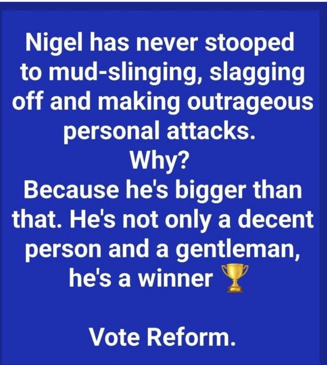 <a href="/PhilMyers53/">Phil Myers</a> I am decent and I am voting for Nigel Farage and the Reform Party.