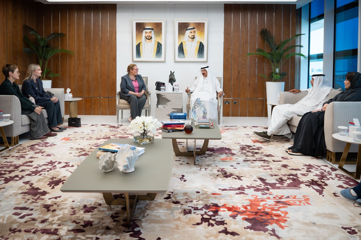 mbrlae's tweet image. Highlights from the visit of Her Excellency Tuula Yrjola, Ambassador of the Republic of Finland to the United Arab Emirates, to the #MohammedBinRashidLibrary. She was welcomed by H.E. Mohammed Ahmed Al Murr, Chairman of the Board of Directors of the Mohammed bin Rashid Library,…