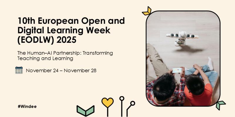 edulabTIC's tweet image. 🚨 Today at 11:00 (CET)!

💻@EDEN_DLE Webinar on Strategies to Maintain Well-Being in the Digital Education Ecosystem and #WINDEE Project

ℹ️edulab.uoc.edu/en/2025/11/06/…

🔹@UOCpsicoedu, @UOCresearchhub

#researchUOC #Edulab #EDEN #EODLW2025