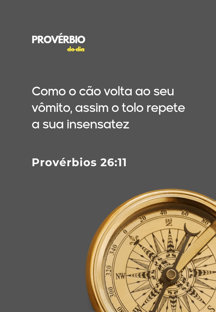 rededevocional's tweet image. 📖  Como o cão que volta ao seu vômito, assim é o tolo que repete a sua tolice. Provérbios 26:11👇🏻

youtu.be/hejaC6o9di4

💭 Bíblia em um ano: Ezequiel 27-29; 1 Pedro 3

#Youversion #Devocional #Provérbios