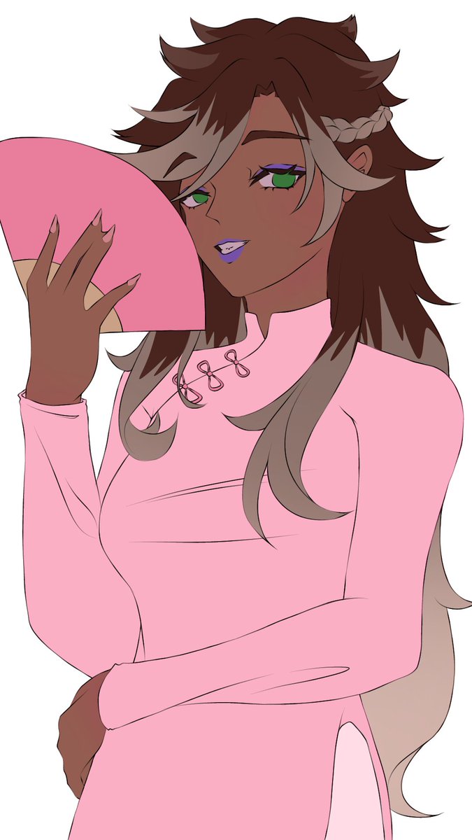 repost... anyways.

♀️ #Sethos wearing an Ao Dai!! [ Vietnamese Clothing ] oh she looks so gorgeous in pink man...