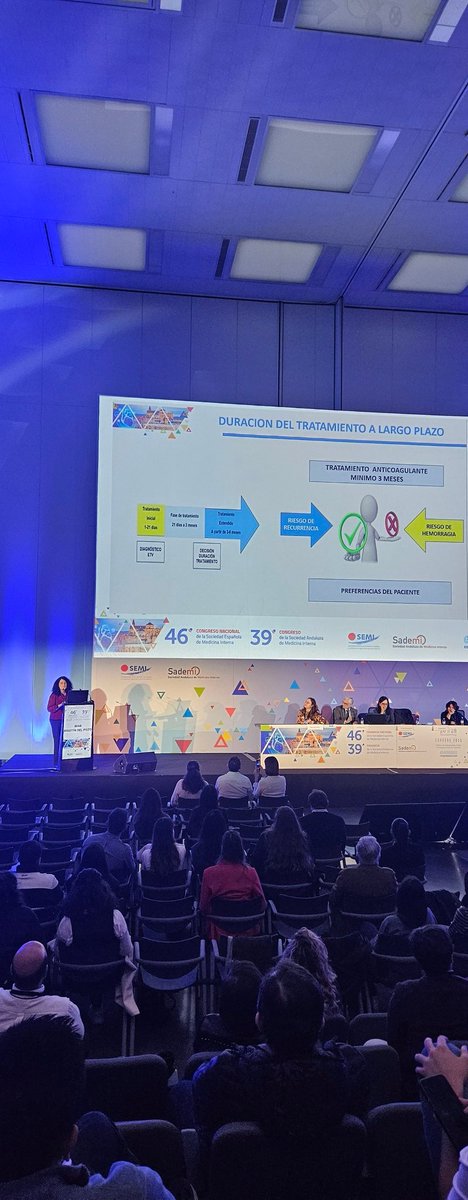 La Dra. Martín del Pozo habla sobre el tratamiento extendido en ETV. Nuevamente, individualizar en función del riesgo de recurrencia.

#46SEMI