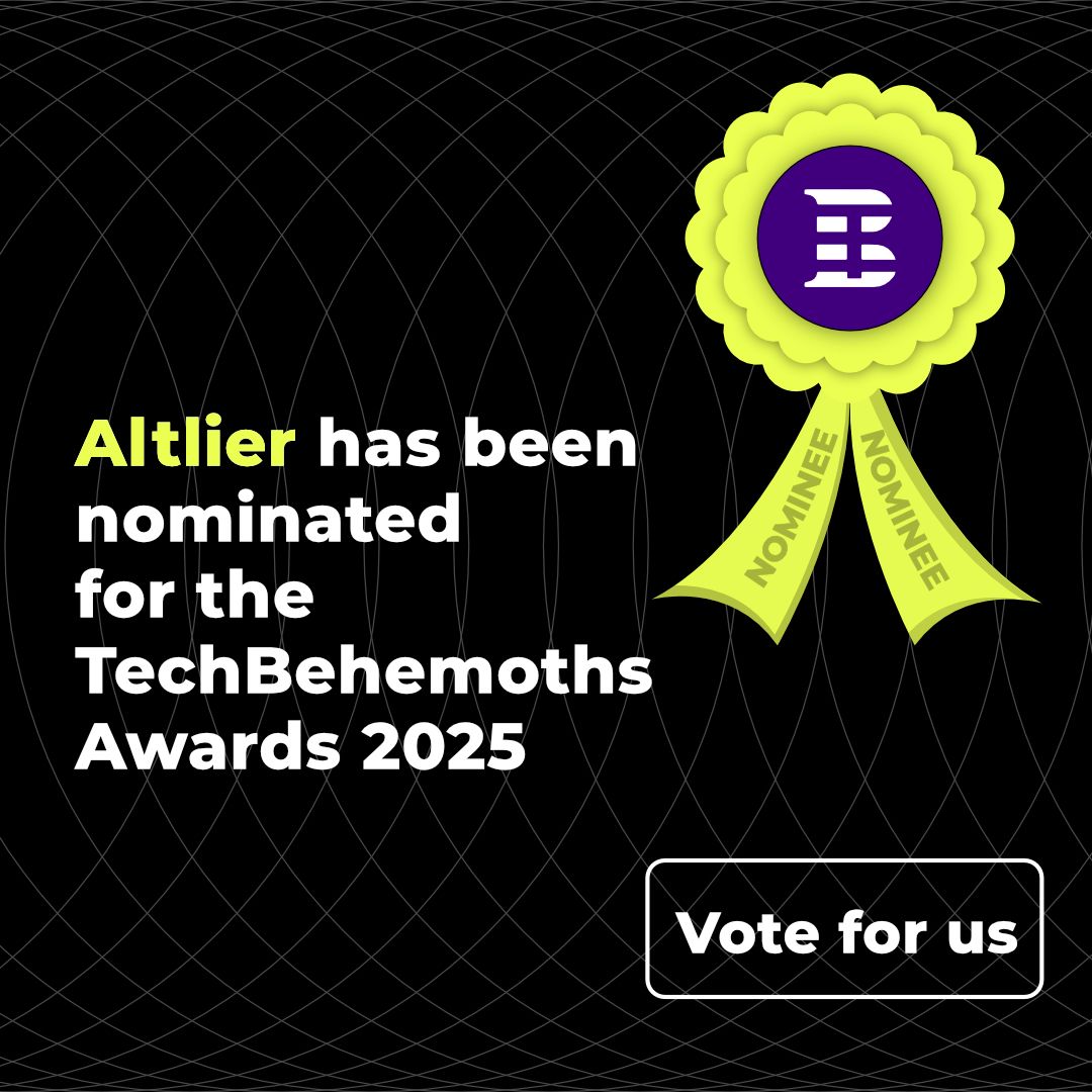 Big news — Altlier has been nominated for the TechBehemoths Awards 2025! 

It takes 10 seconds to vote, and your support would be amazing 🙏

👉 Vote for Altlier here: bit.ly/4oiYs2q

#altlier #techbehemoths #webdesignagency #awards2025