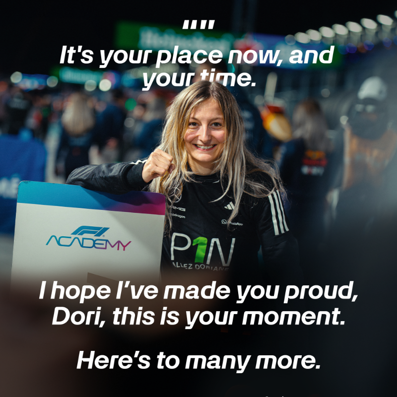 MercedesAMGF1's tweet photo. A letter to my younger self, @DorianePin edition ✍️

Click below for the full piece from our @f1academy champion 💚