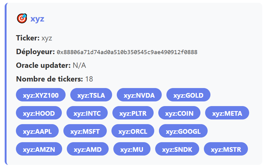 HyperliquidNews's tweet image. 🆕 NEW HIP-3 TICKER 🆕
The ticker $MSTR (@Strategy) has been bought for 724.46 $HYPE or 25,017$ by @tradexyz