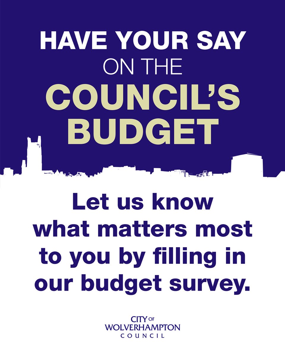 WolvesCouncil's tweet image. 📢 Have your say on the council&apos;s budget!

The council wants your views on which services matter most as it sets the 2026–27 budget.

Complete the survey online orlo.uk/rmO2K or pick up a paper copy at libraries, Family Hubs &amp;amp; the Civic Centre.