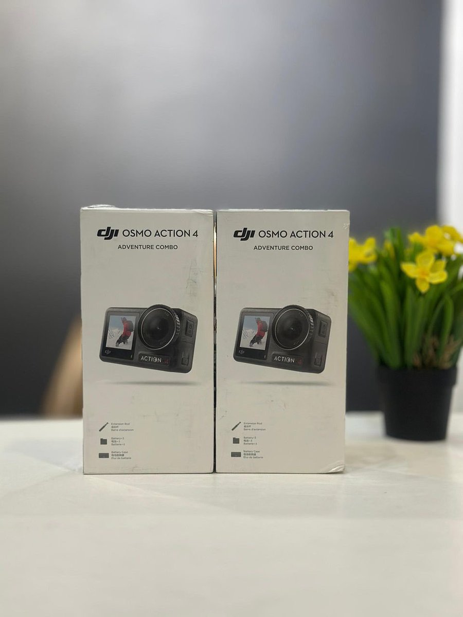 mobstyledng's tweet image. DJI OSMO ACTION 4
Adventure Combo

- 1/1.3 sensor &amp;amp; stunning low-light
- ⁠deep freeze resistant &amp;amp; Long -lasting battery 
- ⁠4k/120fps 
- ⁠Quick release &amp;amp; native vertical video
- ⁠360 HorizonSteady
- ⁠Waterproof up to 18m
- ⁠Dual Touchscreens
- ⁠Extreme battery 

N610,000…