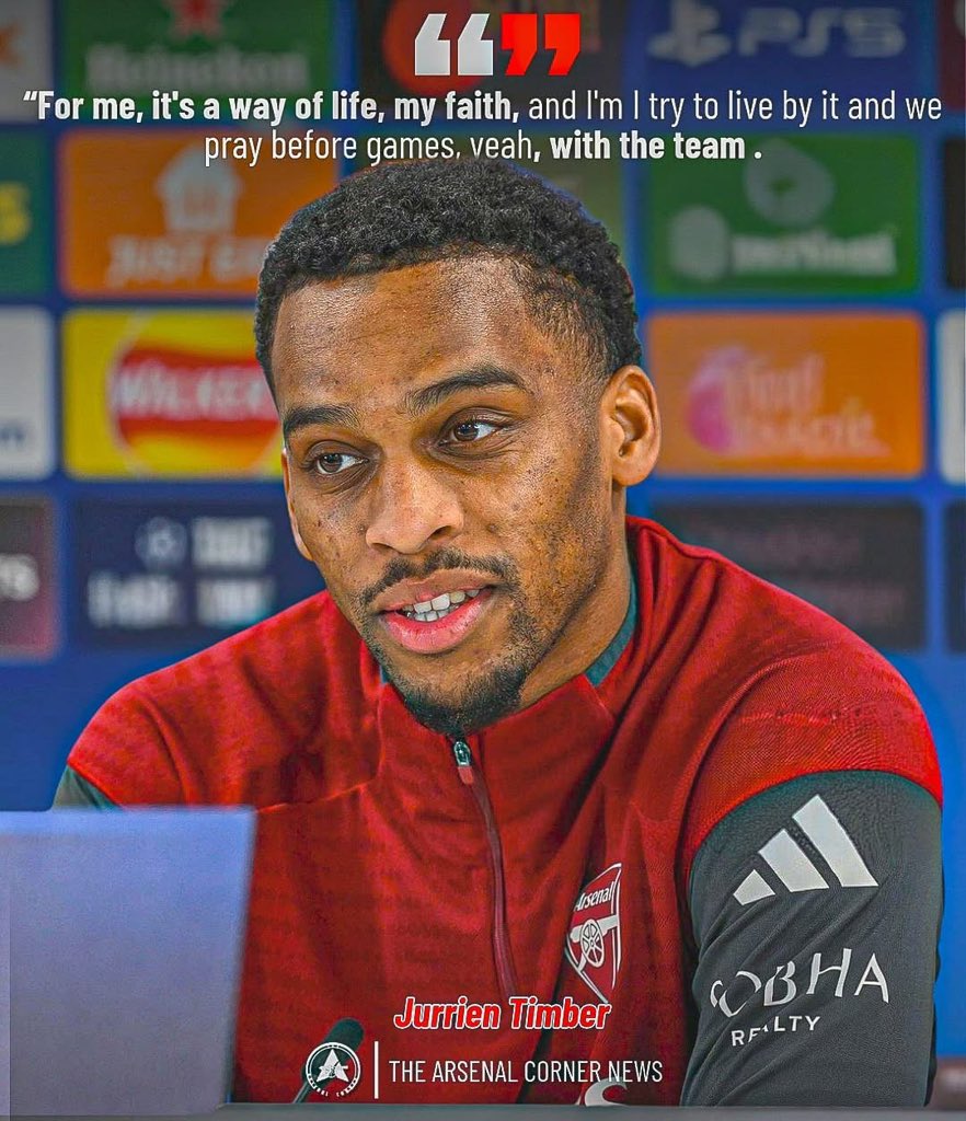 Arsenalcorner__'s tweet image. Jurrien Timber on his faith and the pre-match bible verses 

#AFC