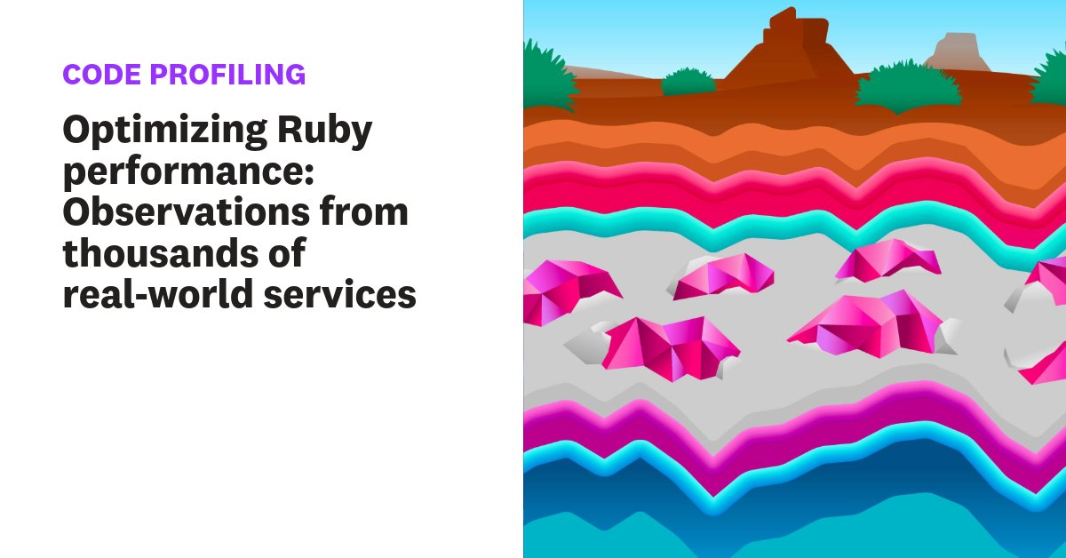 datadoghq's tweet image. Ruby plays a pivotal role in the modern web stack and the tool kits of many DevOps and platform teams. 

In this blog post, learn about our findings from our continuous profiling of thousands of real-world Ruby services, including opportunities for performance optimization and…