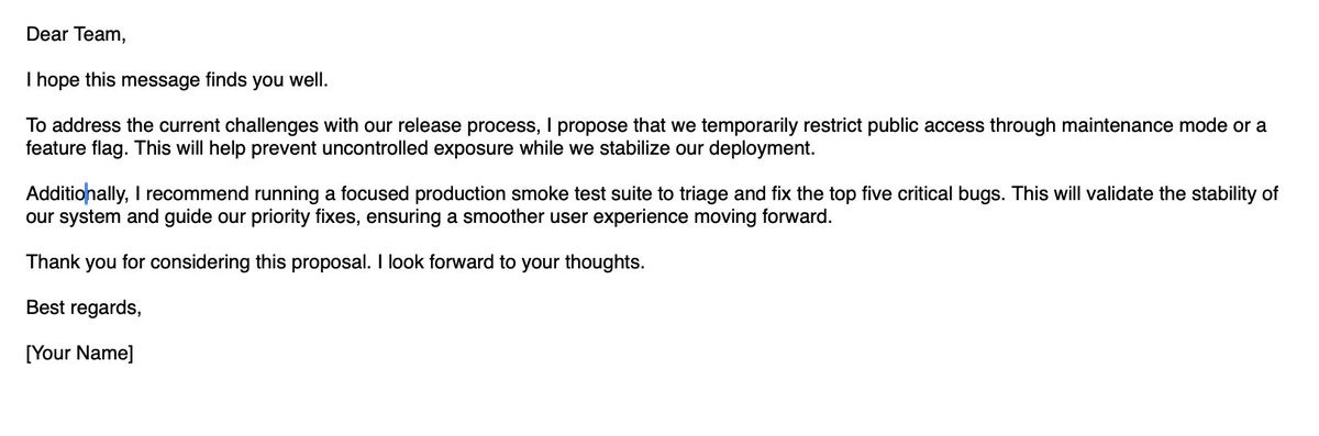 Intelligence_OS's tweet image. From proposed action to restore clarity -&amp;gt; to immediate proposal email to your team. 

Your manager/ team is gonna really appreciate this kind of communication.