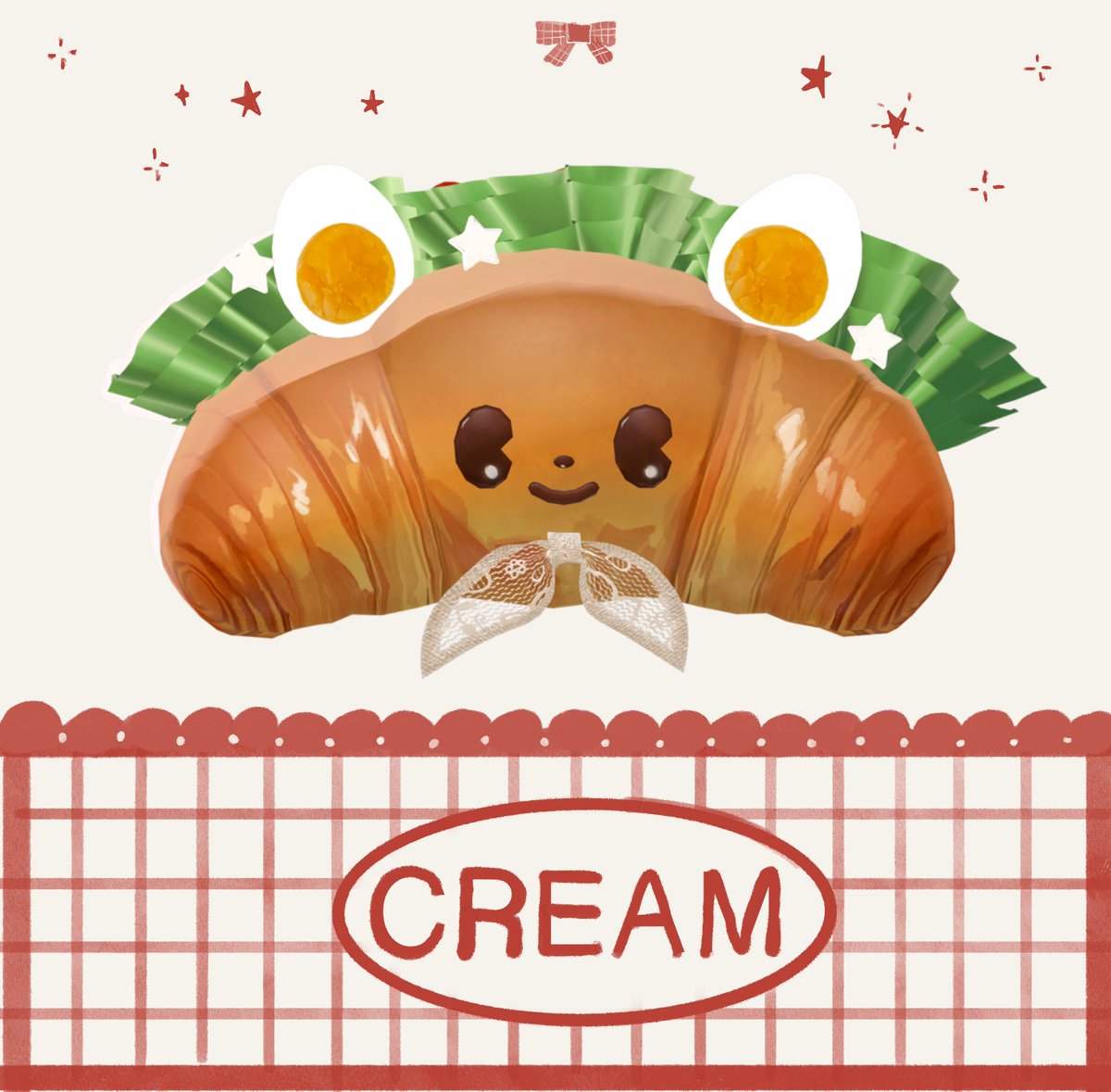 umadonkaze's tweet image. CREAMちゃん専用 
さくさくクロワッサンテクスチャ 無料公開いたしました！
お気軽にサクらせちゃってください
よろしくお願いします！  

#VRChat #booth_pm #SALONdot