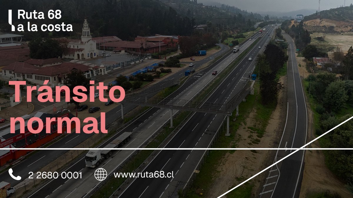 ✅ [INFORMACIÓN] A esta hora se registra tránsito normal a lo largo de #TroncalSur. Respete los límites de velocidad. <a href="/mop_chile/">Ministerio de Obras Públicas🇨🇱</a> <a href="/radiocarab/">Carabineros Radio</a> <a href="/biobio/">BioBioChile</a>
