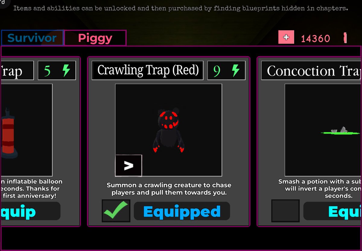 TheMadM28657970's tweet image. Day 9 of wishing for @DaRealMiniToon to add color alts for Sentinel, Ombra, Crawltrap, and Blatt (or even Skuld). As well as adding Red Sparky as an alt skin.

#Piggy #RobloxPiggy #piggytober2025