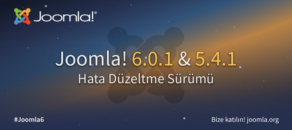joomlatr's tweet image. Joomla 6.0.1 ve 5.4.1 Hata Düzeltme Sürümü! joomlatr.org/haberler/jooml… 
#CMS #Joomla #Websites #Free #OpenSource