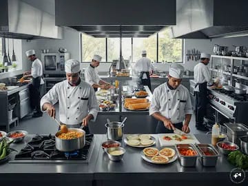 varshabts999's tweet image. Just witnessed the hustle in a pro kitchen 🔥👨‍🍳👩‍🍳! Every chef on point, dishes sizzlin’ &amp;amp; plating perfection. #ChefLife #KitchenVibes #Foodie #Cooking #Restaurant #CulinaryArts #BusyKitchen 🚀🍽️