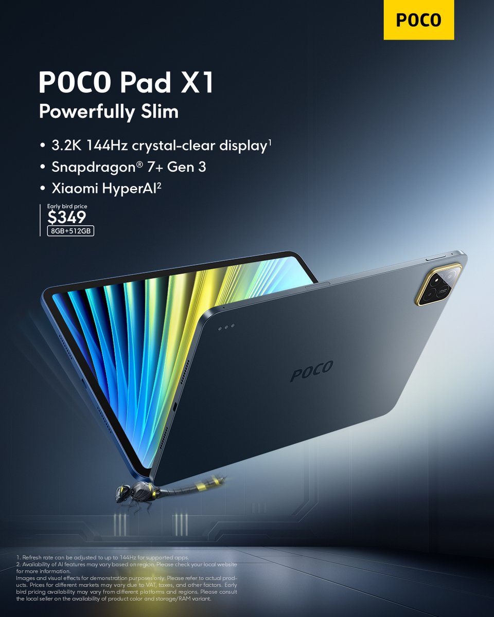 POCOGlobal's tweet image. UltraPower Ascend with POCO F8 Series 🚀
Ready to go full throttle?
Tap now to grab your POCO F8 Pro or POCO F8 Ultra at an exclusive launch price starting at $529!

And if you’re ready for next-level entertainment and productivity — don’t miss the new POCO Pad X1 and POCO Pad M1…