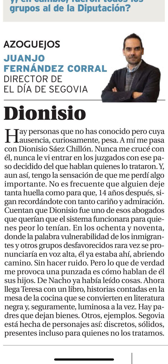 Hoy en El Día de Segovia