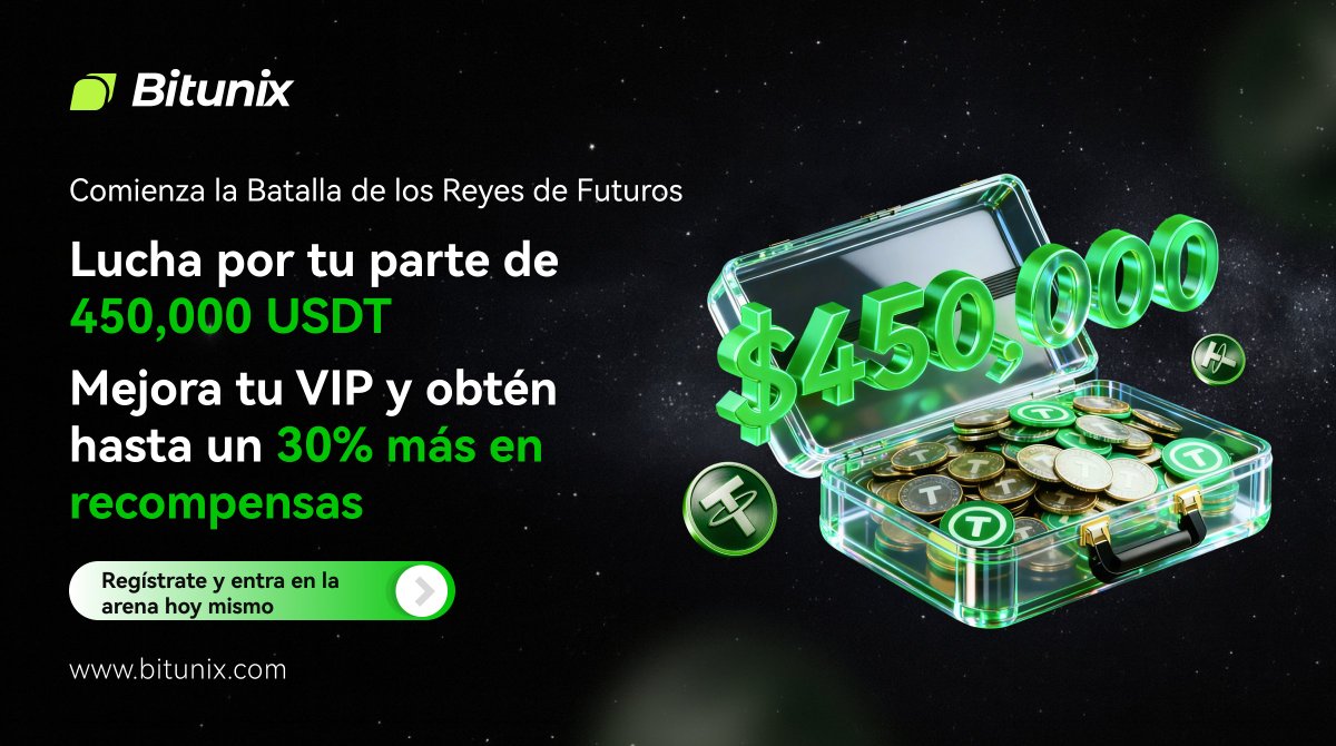 BitunixES's tweet image. La Batalla de los Reyes de Futuros ya está AQUÍ!👑

🔥 450,000 USDT en juego y cada trade cuenta.

¿Ya entraste a la arena o te vas a quedar atrás? 👀

Mejora tu nivel VIP y consigue hasta 30% extra en recompensas.

⏳ Hasta el 5 de diciembre.

⚔️ Entra ahora →…