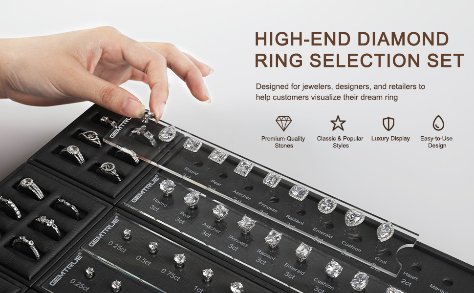 GemtrueUK's tweet image. ✨ Find your perfect diamond with the GemTrue Diamond Selector!✨

1440 combinations, 40 CZ stones, 36 classic ring styles – all in a deluxe display box.💍 The ultimate tool for jewelers and designers! 💎
#DiamondSelector #Diamondsizeandsape #JewelryTools #GemTrue