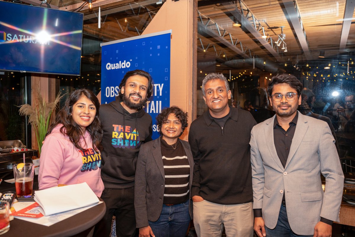 Saturam's tweet image. What does deploying #AgenticAI in the wild look like?

Our Bay Area panel unpacked trust, scale &amp;amp; real-time GenAI in retail.

Thanks to all who joined for the conversation!

#AITrust #RetailAI #DataTrust #Qualdo #Saturam