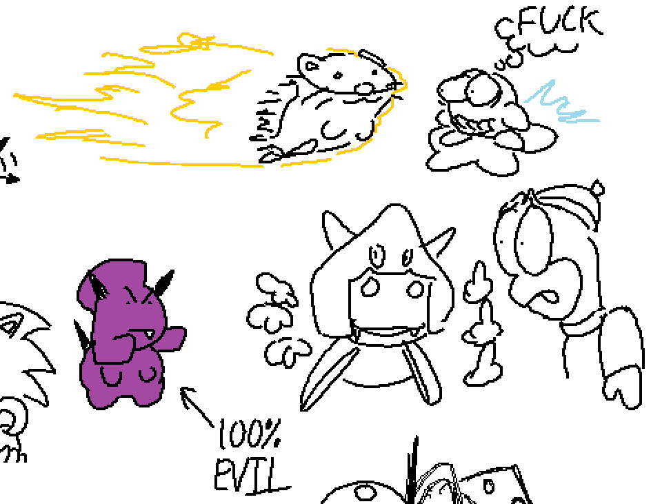 poopmiser104's tweet image. my doodle featuring my good pals @prntzo @deviledfish