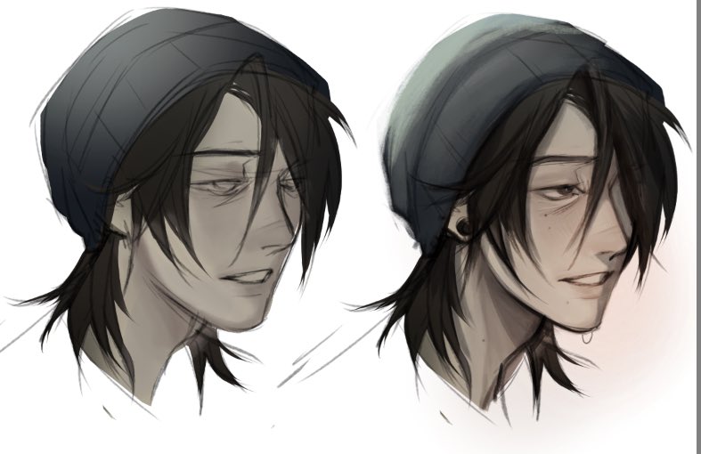 Pre render + post render comparison this is like not even the same guy to me actually #quackityfanart